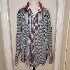 Mens Gingham Check Buttondown Shirt